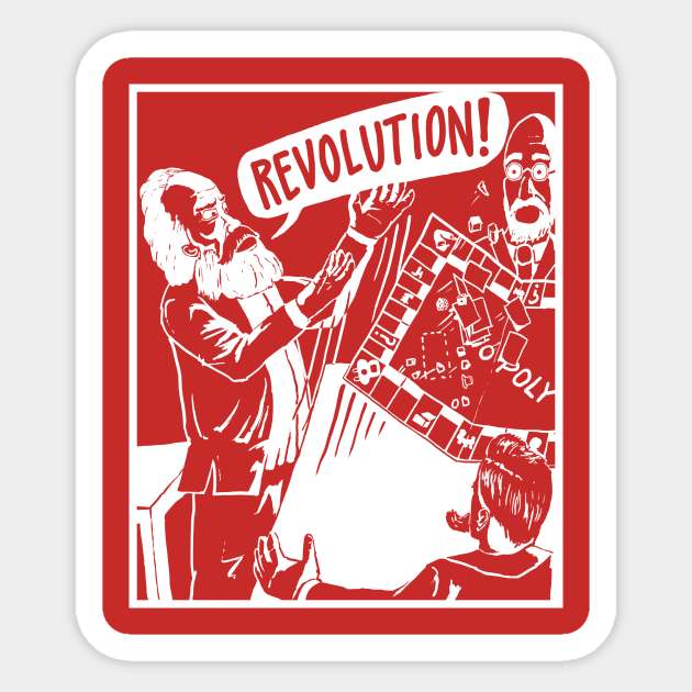 Marxist Monopoly (no text) Sticker by ExistentialComics